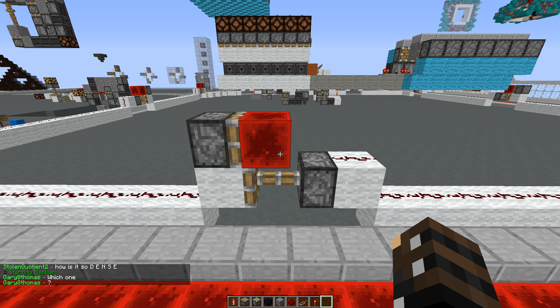 Screenshot of an &quot;instant repeater&quot; I found on a redstone server